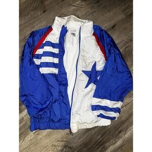 Vintage Lavon Windbreaker Jacket Large Unisex Multicolor Abstract Nylon Zip 90s